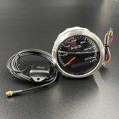 Спидометр аналоговый до 120 км/ч с GPS-модулем (черный, хромированный ободок) (DEPO) Спидометр аналоговый до 120 км/ч с GPS-модулем (черный, хромированный ободок) (DEPO)