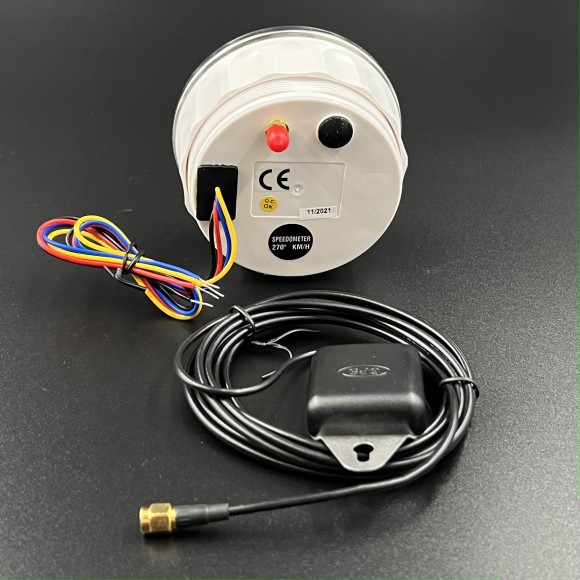 Спидометр аналоговый до 120 км/ч с GPS-модулем (черный, хромированный ободок) (DEPO) Спидометр аналоговый до 120 км/ч с GPS-модулем (черный, хромированный ободок) (DEPO)