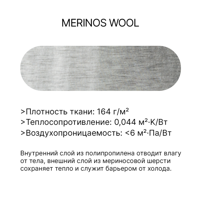 Термокофта SIXS TS13 MERINOS Wool Black, L/XL
