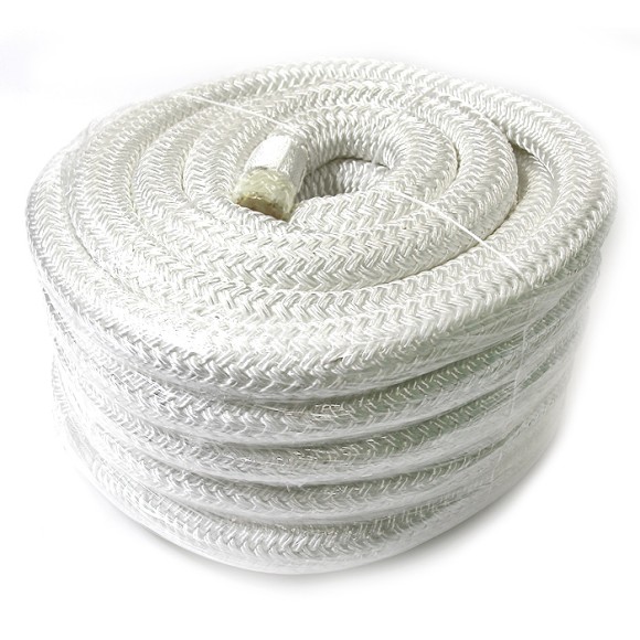 Плетеный швартовый трос c огоном 30мм*20м белый Плетеный швартовый трос c огоном 30мм*20м белый