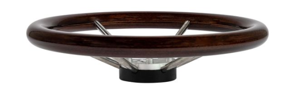 Рулевое колесо LEADER WOOD деревянный обод серебряные спицы д. 360 мм Рулевое колесо LEADER WOOD деревянный обод серебряные спицы д. 360 мм