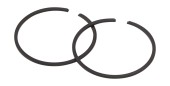 Кольца поршневые Tohatsu M6B/M8B/M9.8B (STD), Omax Кольца поршневые Tohatsu M6B/M8B/M9.8B (STD), Omax
