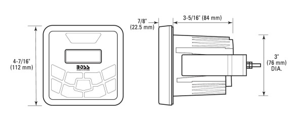 Морская магнитола BOSS MGR450B Морская магнитола BOSS MGR450B
