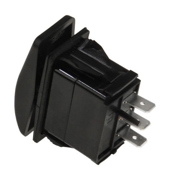 Переключатель трехпозиционный (ON)-OFF-(ON) 12 В/20А 3Р без фиксации Переключатель трехпозиционный (ON)-OFF-(ON) 12 В/20А 3Р без фиксации