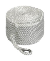 Трос якорный d10мм, L45м, белый, трехпрядный