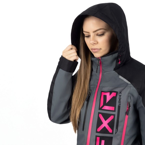 Комбинезон FXR Recruit F.A.S.T. с утеплителем Black/Charcoal/Fuchsia, 12