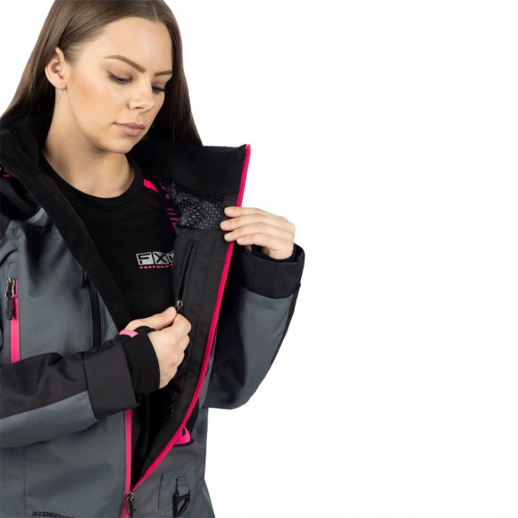 Комбинезон FXR Recruit F.A.S.T. с утеплителем Black/Charcoal/Fuchsia, 12