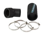 Колено выхлопа с патрубками вход 3" выход 3 1/2" наклон 45, OSCO