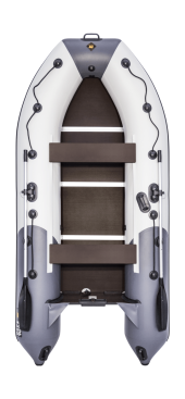 Надувная лодка ПВХ, Ривьера Компакт 3400 СК Комби, светло-серый/графит Надувная лодка ПВХ, Ривьера Компакт 3400 СК Комби, светло-серый/графит