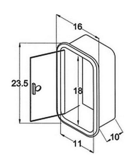 Ящик для хранения мелочей с крышкой, 180х110х100 мм