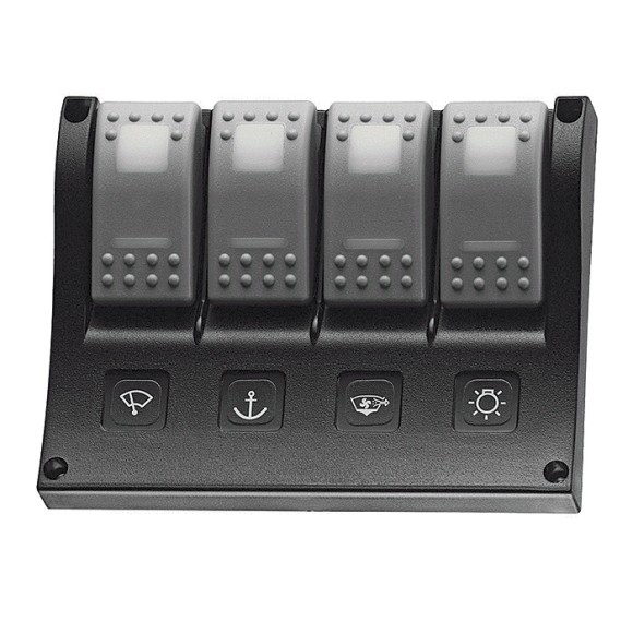 Панель переключателей 4шт с индикаторами включения Панель переключателей 4шт с индикаторами включения