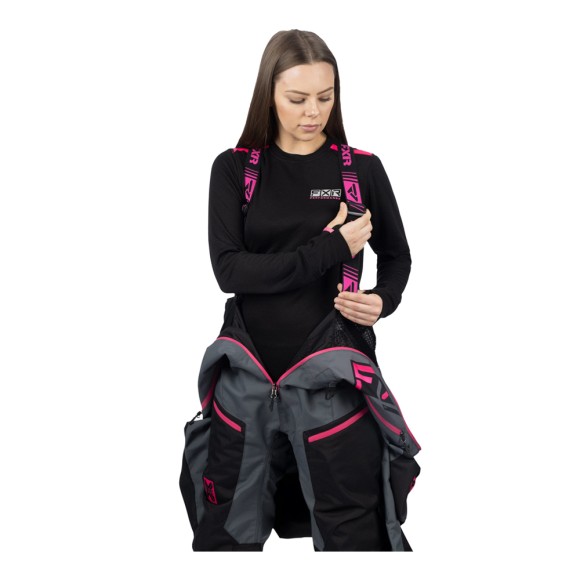 Комбинезон FXR Recruit F.A.S.T. с утеплителем Black/Charcoal/Fuchsia, 14