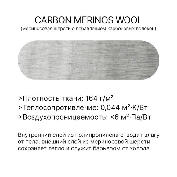 Термоштаны SIXS PNX MERINOS Wool Grey, 2XL/3XL Термоштаны SIXS PNX MERINOS Wool Grey, 2XL/3XL