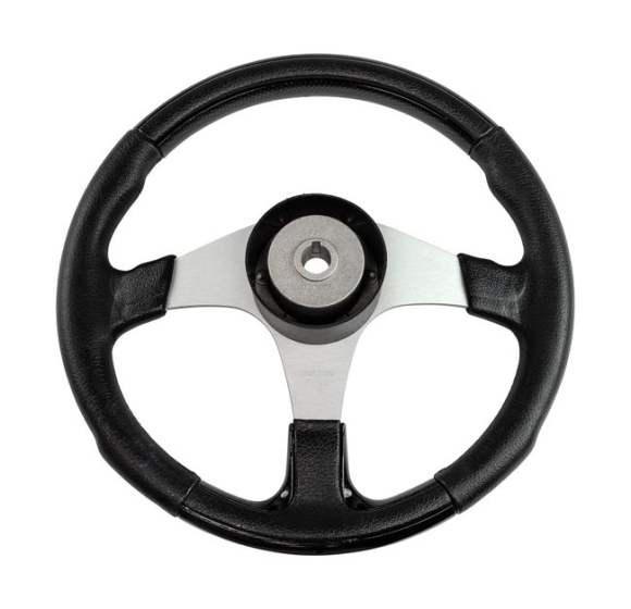 Рулевое колесо EVO MARINE 2 обод черный, спицы серебряные д. 355 мм Рулевое колесо EVO MARINE 2 обод черный, спицы серебряные д. 355 мм