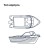 Тент транспортировочный для лодок длиной 4,7-5,0 м для лодок типа Runabout