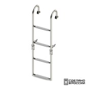 Трап складной с горизонтальным креплением, 4 серых ступени (ширина 270 мм.)