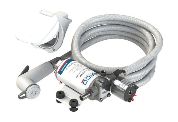 Комплект душа с гидрофором Marco SP2, 12/24 В, 10 л/мин, 29 PSI (2 бар) Комплект душа с гидрофором Marco SP2, 12/24 В, 10 л/мин, 29 PSI (2 бар)