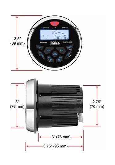Морская магнитола BOSS MCKGB350W.6 (комплект2)