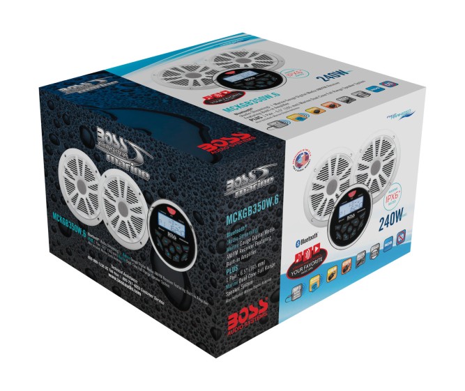 Морская магнитола BOSS MCKGB350W.6 (комплект2)
