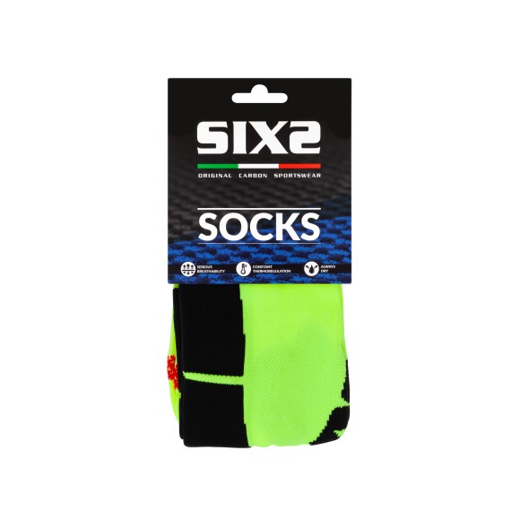 Носки SIXS SPEED2 YELLOW/BLACK, 40/43, Артикул: SPE2-II-GINE Носки SIXS SPEED2 YELLOW/BLACK, 40/43, Артикул: SPE2-II-GINE
