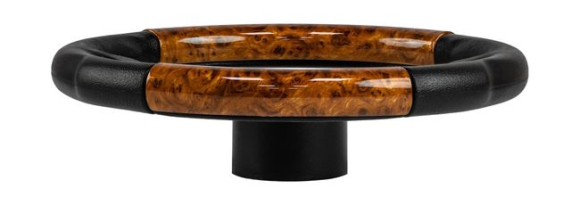 Рулевое колесо EVO MARINE 2 обод черный/коричневый, спицы серебряные д. 355 мм