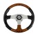 Рулевое колесо EVO MARINE 2 обод черный/коричневый, спицы серебряные д. 355 мм