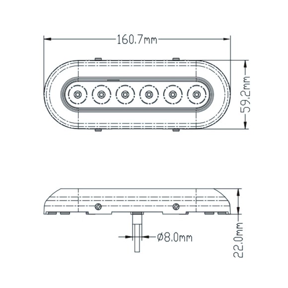 Фонарь подводный AAA, нержавеющая сталь, пластик белый