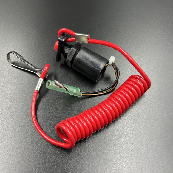 Кнопка аварийной остановки двигателя с чекой в пульт д/у Honda (PWB) Кнопка аварийной остановки двигателя с чекой в пульт д/у Honda (PWB)