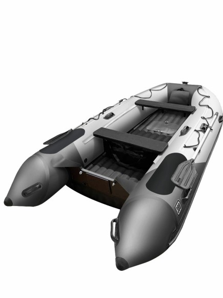 Надувная лодка ПВХ, Навигатор 380PRO НДНД,белый-серый, FORZA