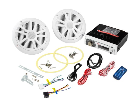 Морская магнитола 1DIN BOSS MCK508WB.6 (комплект2)