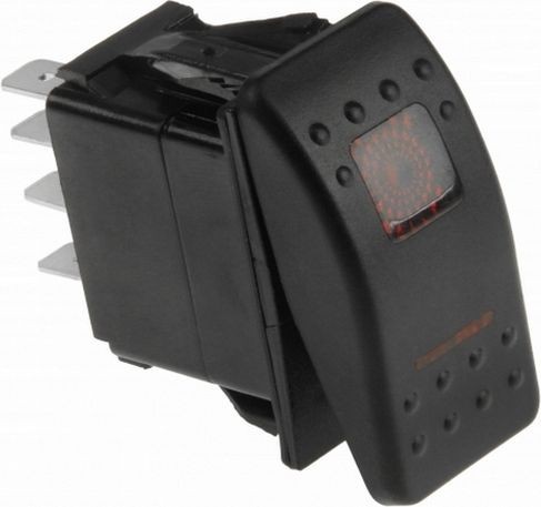 Переключатель двухпозиционный ON-ON 12 В/20А 7Р с подсветкой Переключатель двухпозиционный ON-ON 12 В/20А 7Р с подсветкой