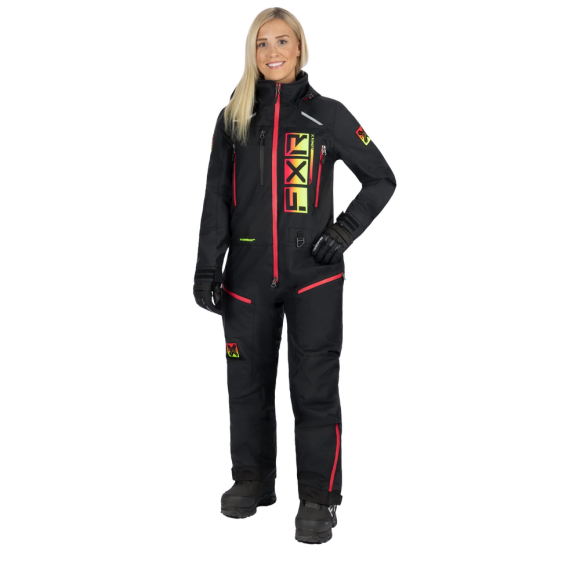 Комбинезон FXR Recruit F.A.S.T. с утеплителем Black/Rasp-Hi Vis Fade, 8