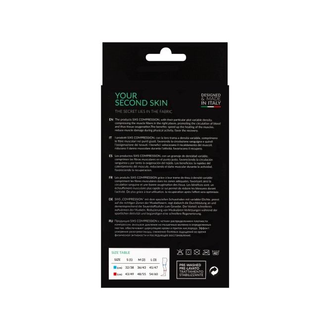 Носки компрессионные SIXS ACTIVE Black/Blue, 36/39