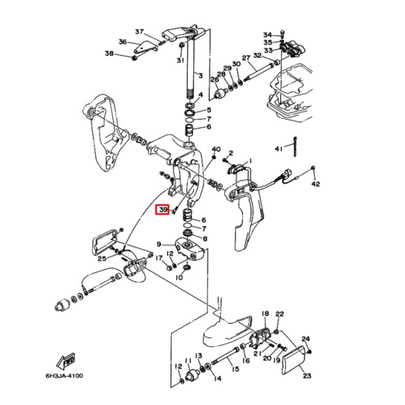 Болт, Yamaha 60-90 6H1-43376-00 Болт, Yamaha 60-90 6H1-43376-00