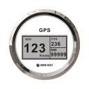 GPS-спидометр электронный, белый циферблат, нержавеющий ободок, выносная антенна, д. 85 мм, Marine Rocket