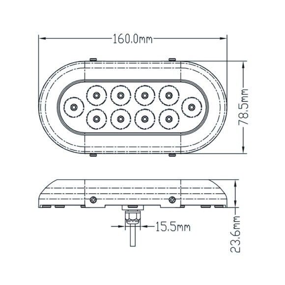 Фонарь подводный AAA, пластик белый