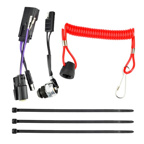 Кнопка аварийной остановки двигателя в сборе с чекой Sledex для Arctic Cat