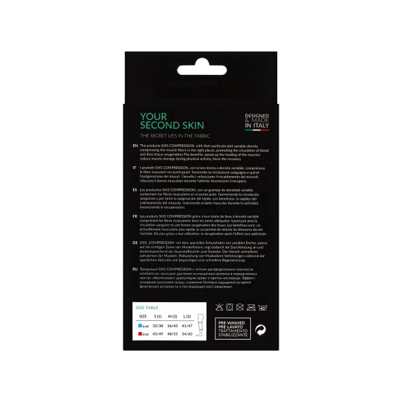 Носки компрессионные SIXS RECOVERY Black/White, M, Артикул: RESO-II-NEBI Носки компрессионные SIXS RECOVERY Black/White, M, Артикул: RESO-II-NEBI