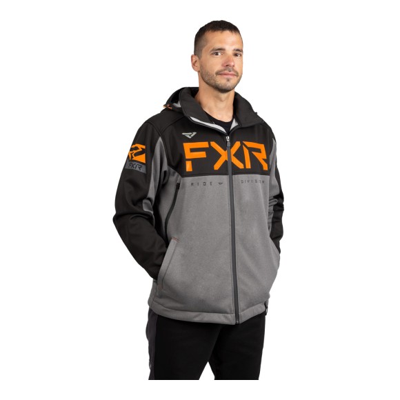 Кофта FXR Helium Ride без утеплителя Grey Heather/Orange, M
