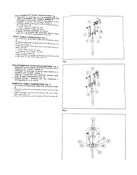 Комплект переходников для подключения тросов C5 к ДУ B90 Комплект переходников для подключения тросов C5 к ДУ B90