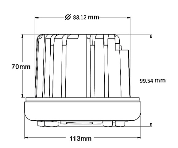 Морская магнитола MRH-833, черный ободок, Marine Rocket