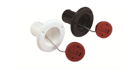 Горловина заливная для топлива, пластиковая, черная, под шланг 38 мм, Marine Rocket