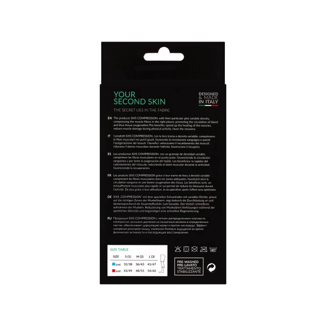 Носки компрессионные SIXS RECOVERY Black/White, S, Артикул: RESO--I-NEBI