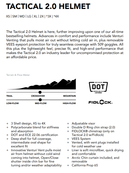 Шлем 509 Tactical 2.0 Stormchaser, XL Шлем 509 Tactical 2.0 Stormchaser, XL