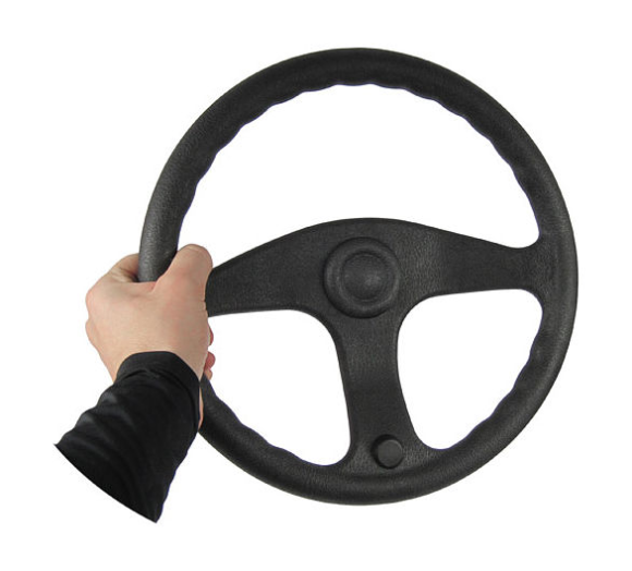 Рулевое колесо E.Chance, обод и спицы черные д. 330 мм