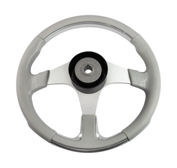 Рулевое колесо EVO MARINE 2 обод серосеребряный, спицы серебряные д. 355 мм Рулевое колесо EVO MARINE 2 обод серосеребряный, спицы серебряные д. 355 мм