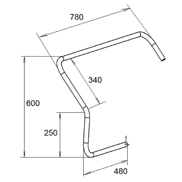 Консоль бортовая малая правая