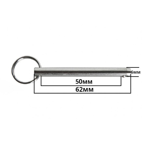 Штифт быстросъемный с кольцом 6х50мм