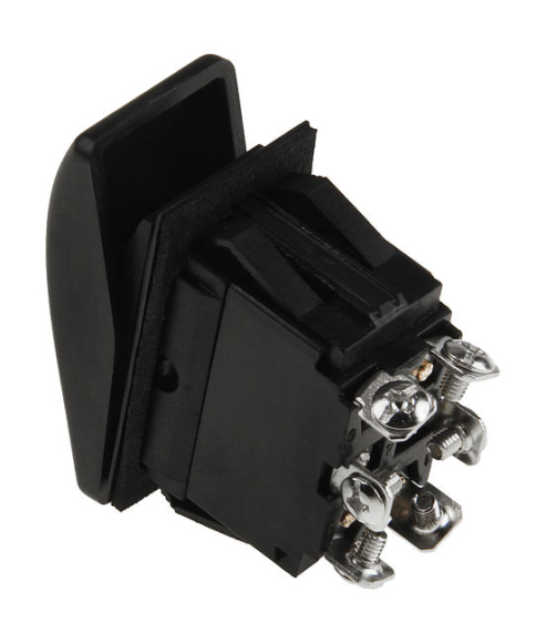 Переключатель двухпозиционный (ON)-ON 12 В/16А 6Р без фиксации 1 положения Переключатель двухпозиционный (ON)-ON 12 В/16А 6Р без фиксации 1 положения