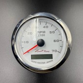 Тахометр 0-7000 об/мин д.85мм (белый, хромированный ободок) (DEPO) Тахометр 0-7000 об/мин д.85мм (белый, хромированный ободок) (DEPO)